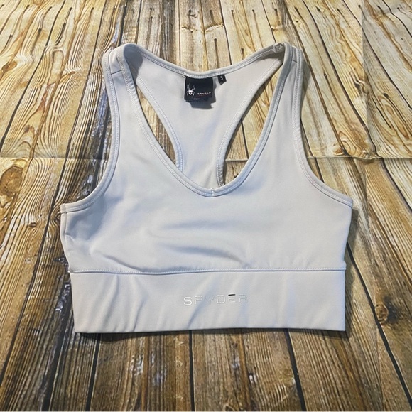 Spyder Active White Non Padded Sports Bra - Picture 1 of 5